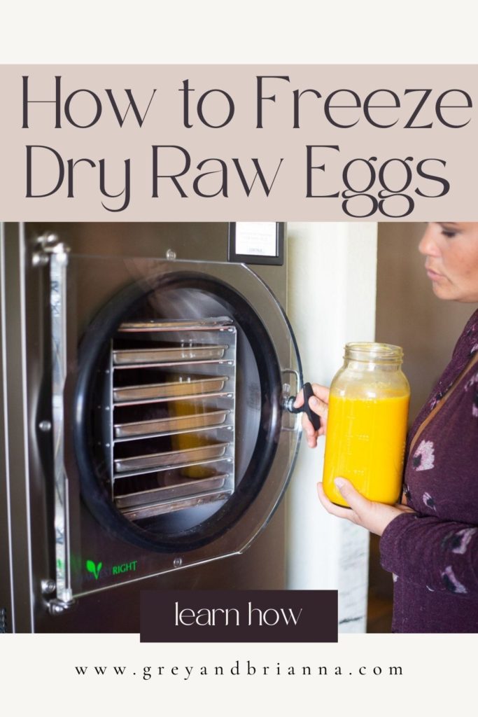 woman making freeze dried eggs 