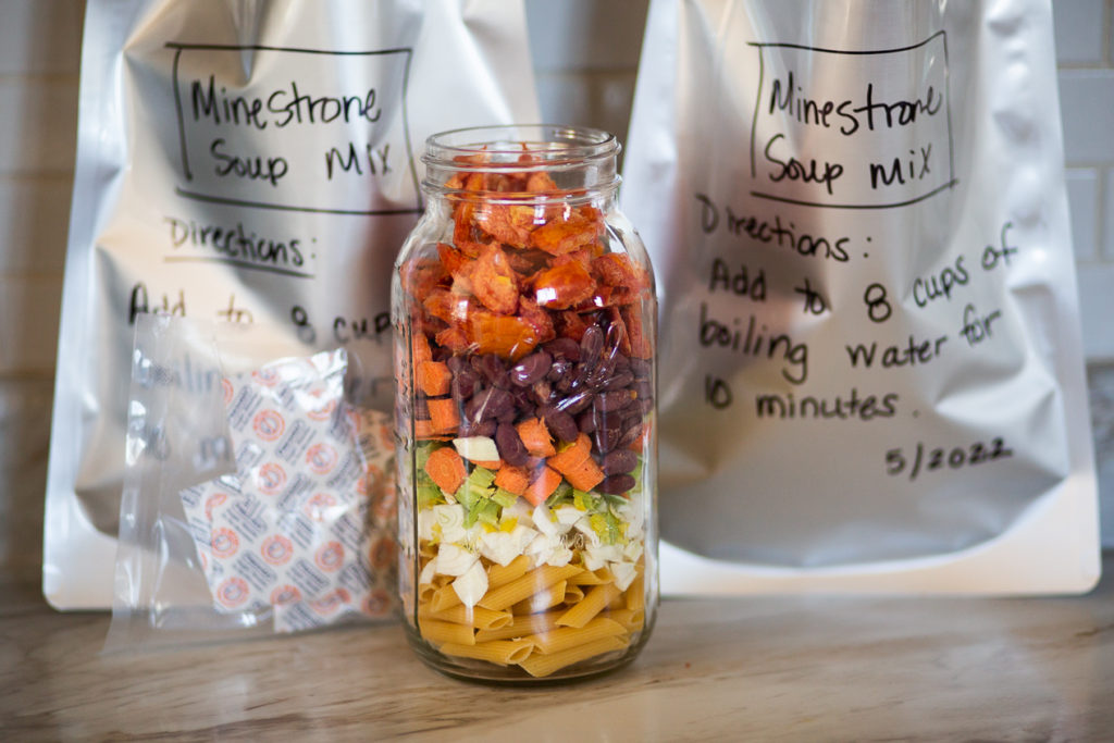 freeze dried minestrone soup kit