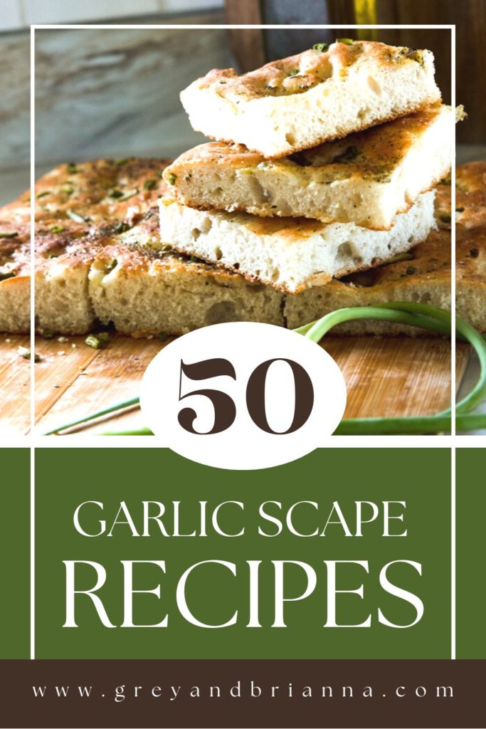 garlic scape recipe poster 