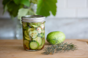 jar of refrigerator pickles