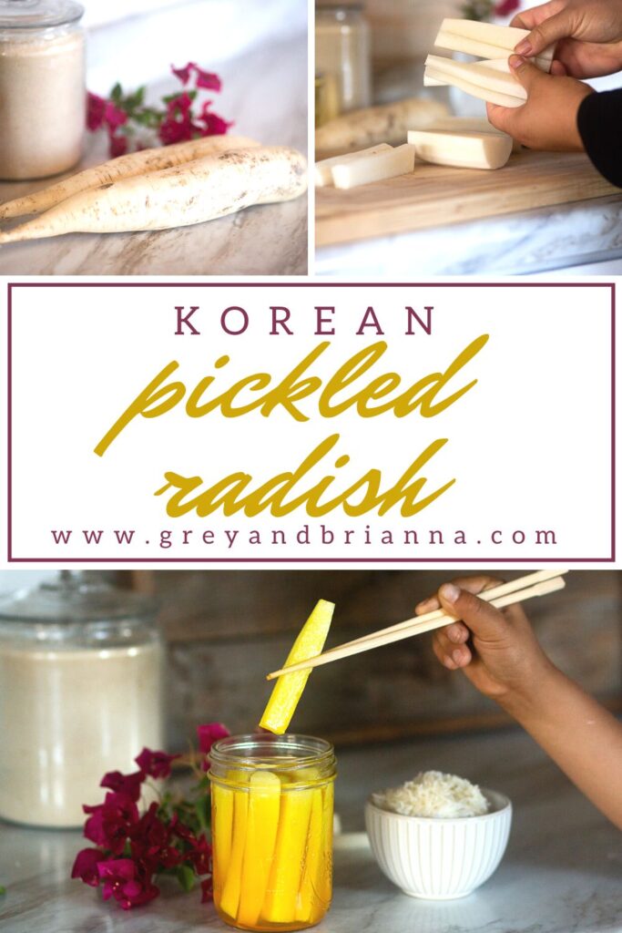 korean pickled radish pinterest graphic 