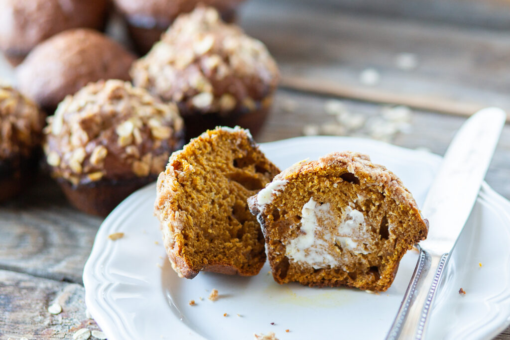 pumpkin muffins with butter 