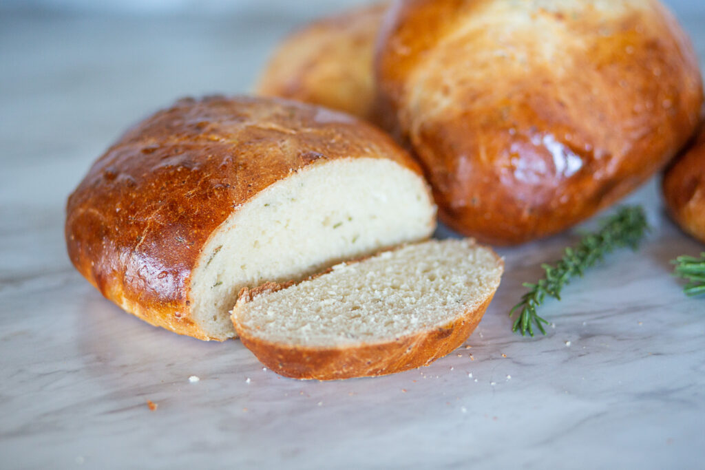 home baked rosemary bread 