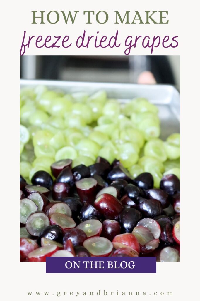 grapes on a freeze dryer tray