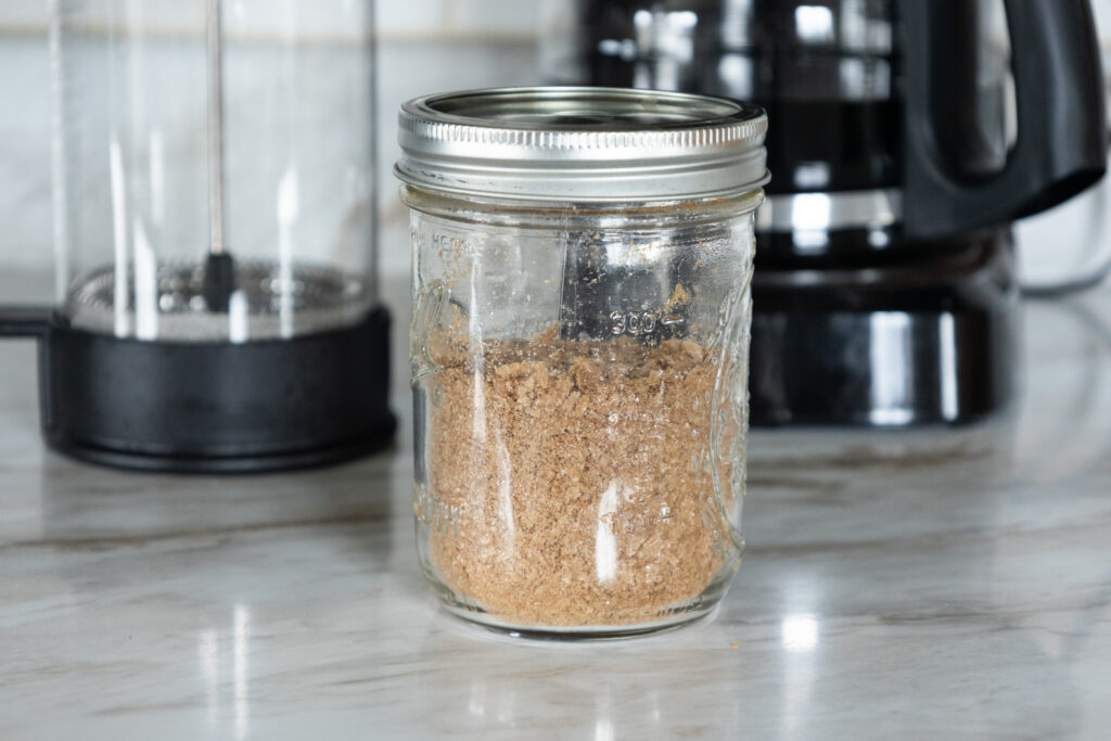 freeze dried coffee in jar